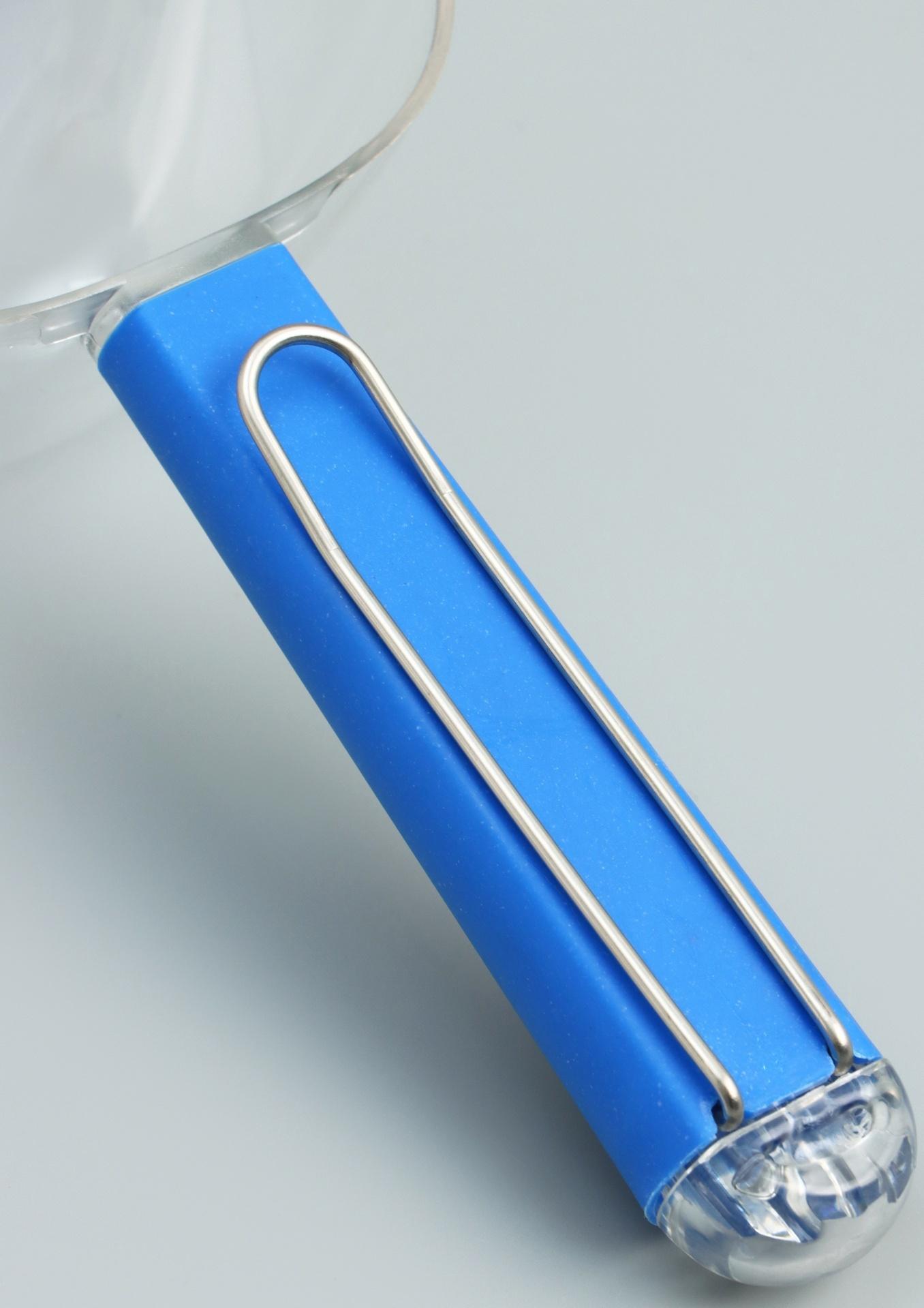 Совок для корма с мерной шкалой и прищепкой, 19 х 9,5 х 7 см, серо-синий