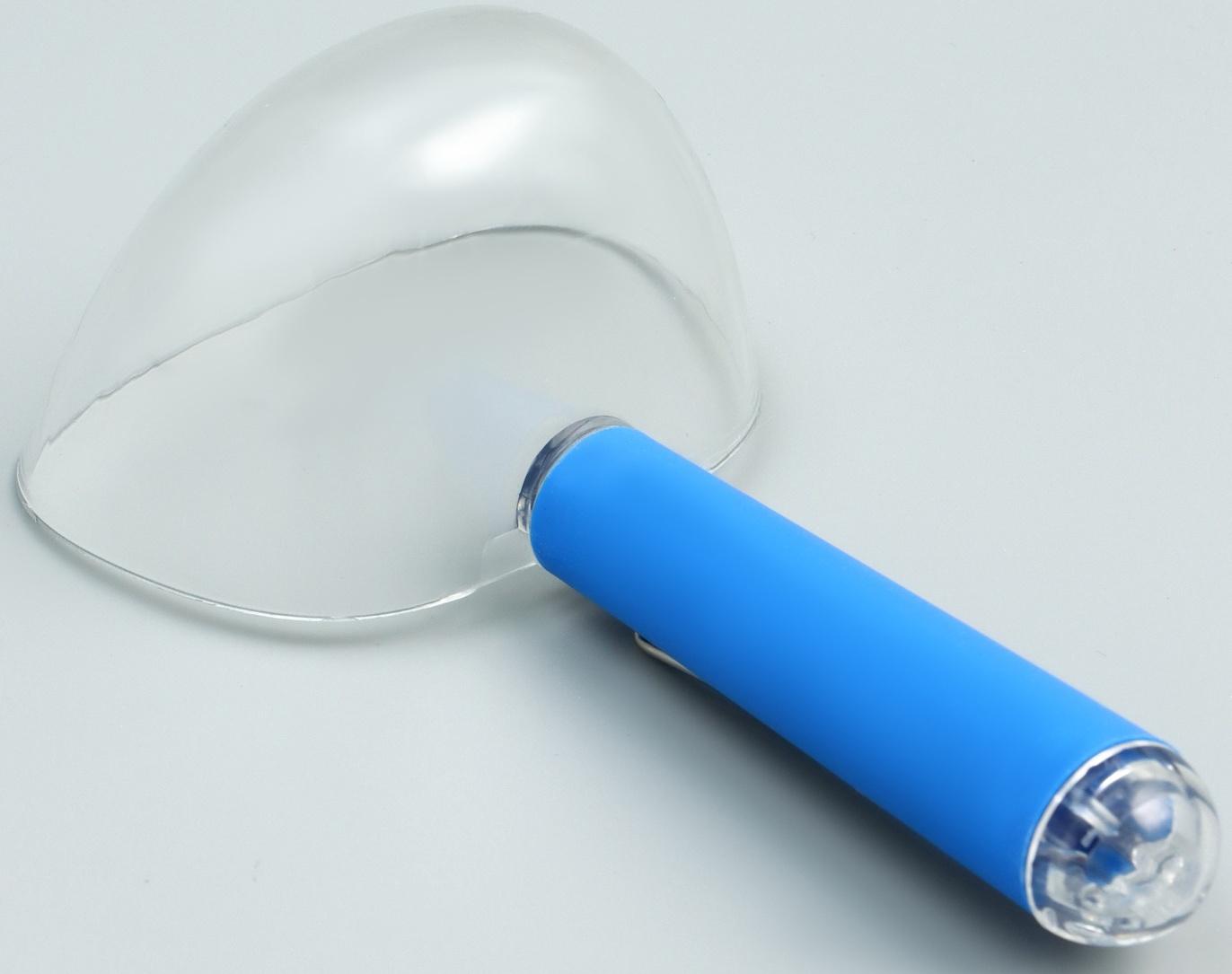 Совок для корма с мерной шкалой и прищепкой, 19 х 9,5 х 7 см, серо-синий