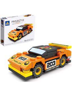 Конструктор блочный Гонка «Мощные моторы. Огненный», 69 деталей