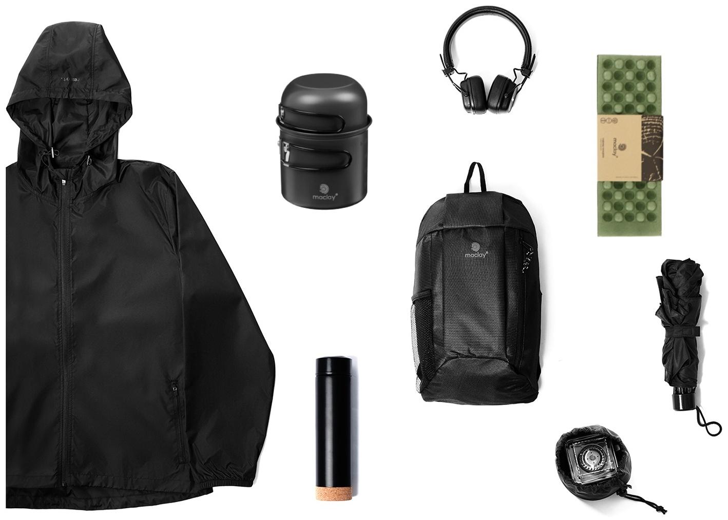 Рюкзак туристический Maclay, 10 литров, черный