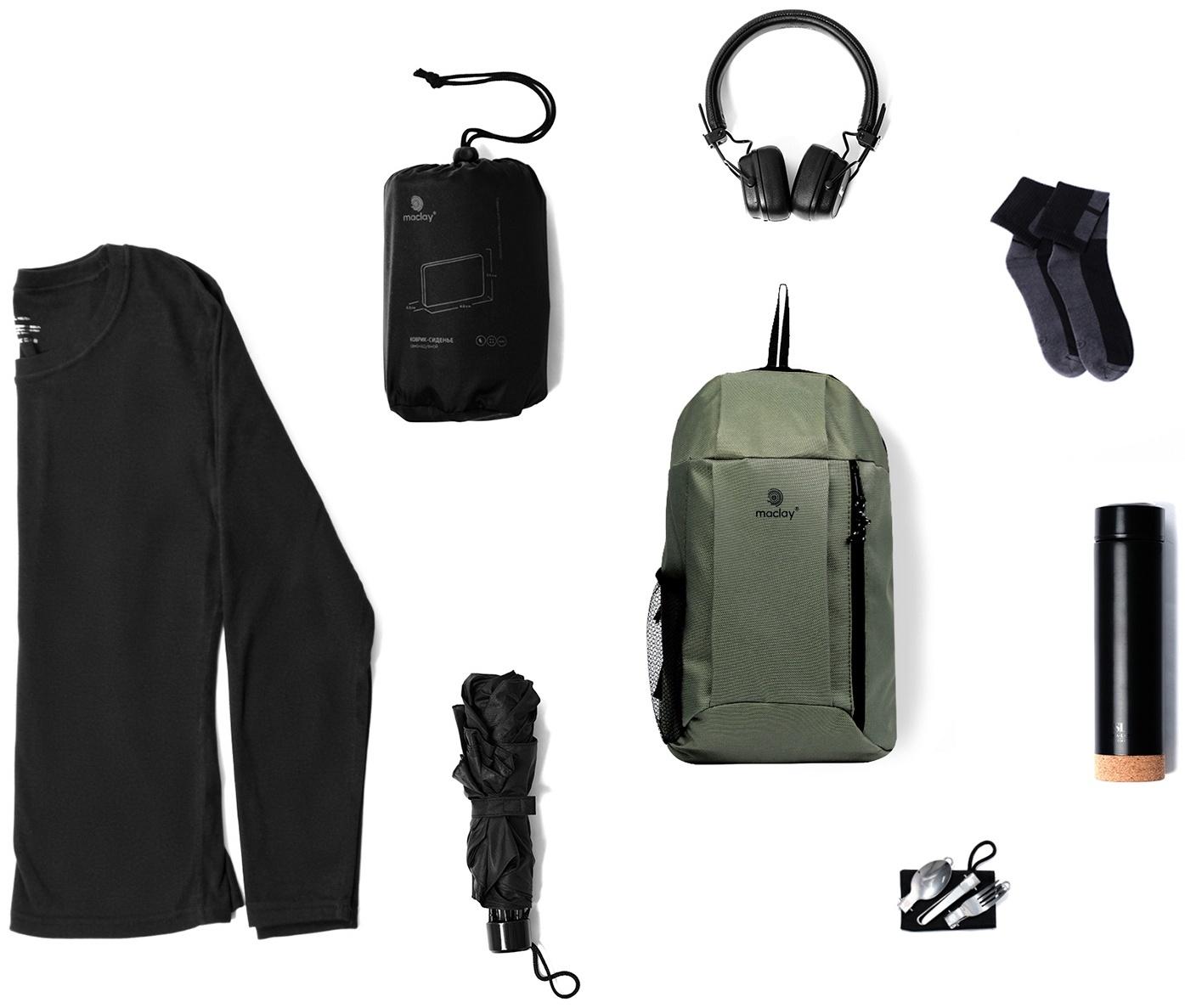 Рюкзак туристический Maclay, 10 литров, зелёный