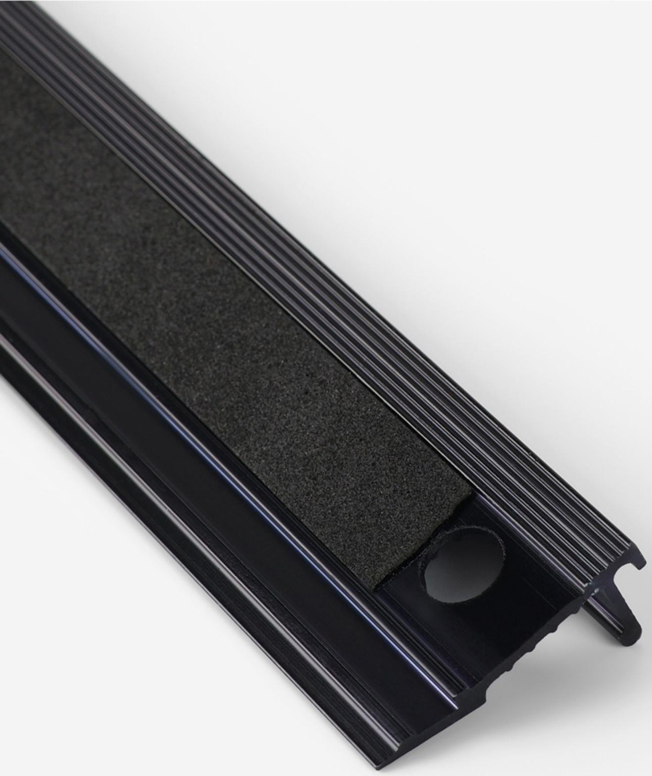 Линейка для кожи, противоскользящая, с упором, металлическая, 20 см, толщина 34 мм