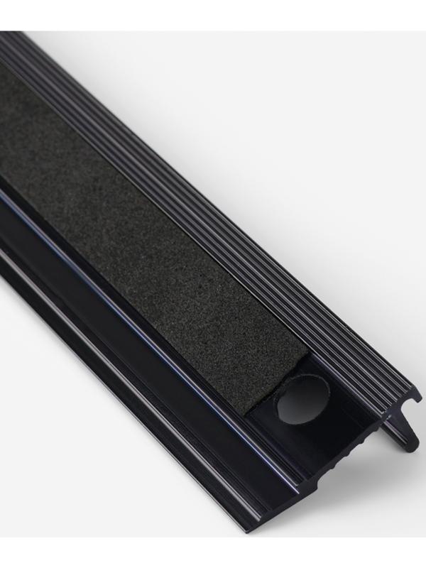 Линейка для кожи, противоскользящая, с упором, металлическая, 20 см, толщина 34 мм