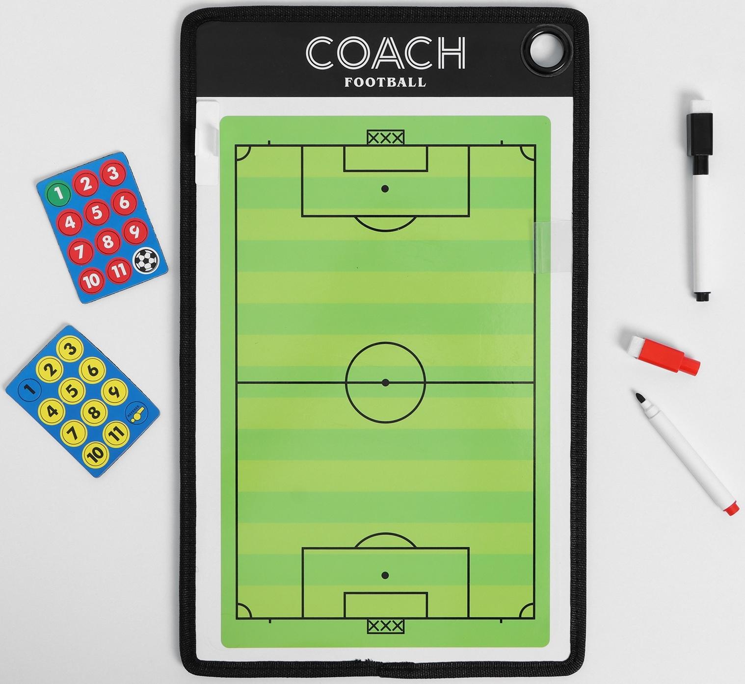 Тактическая двусторонняя магнитная доска для футбола, 38 х 23 см