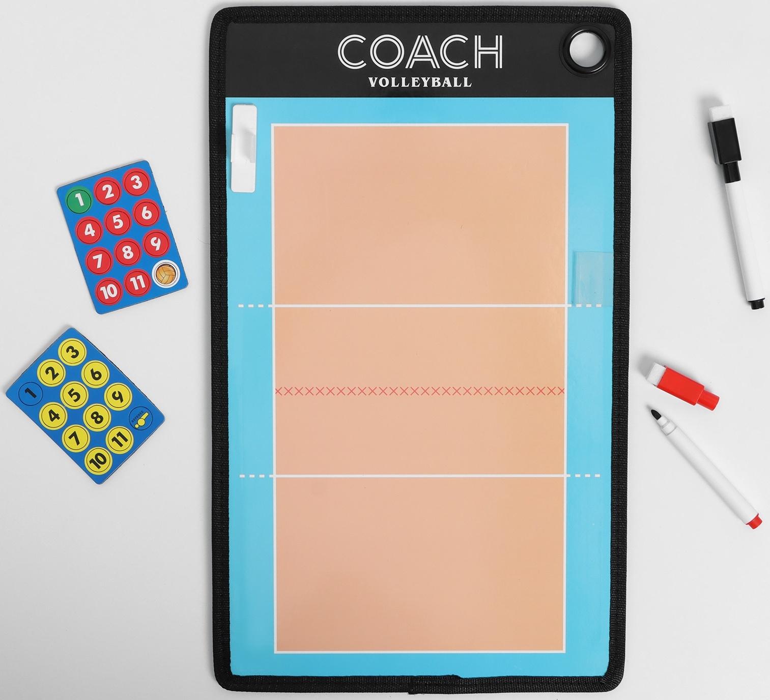 Тактическая двусторонняя магнитная доска для волейбола, 38 х 23 см