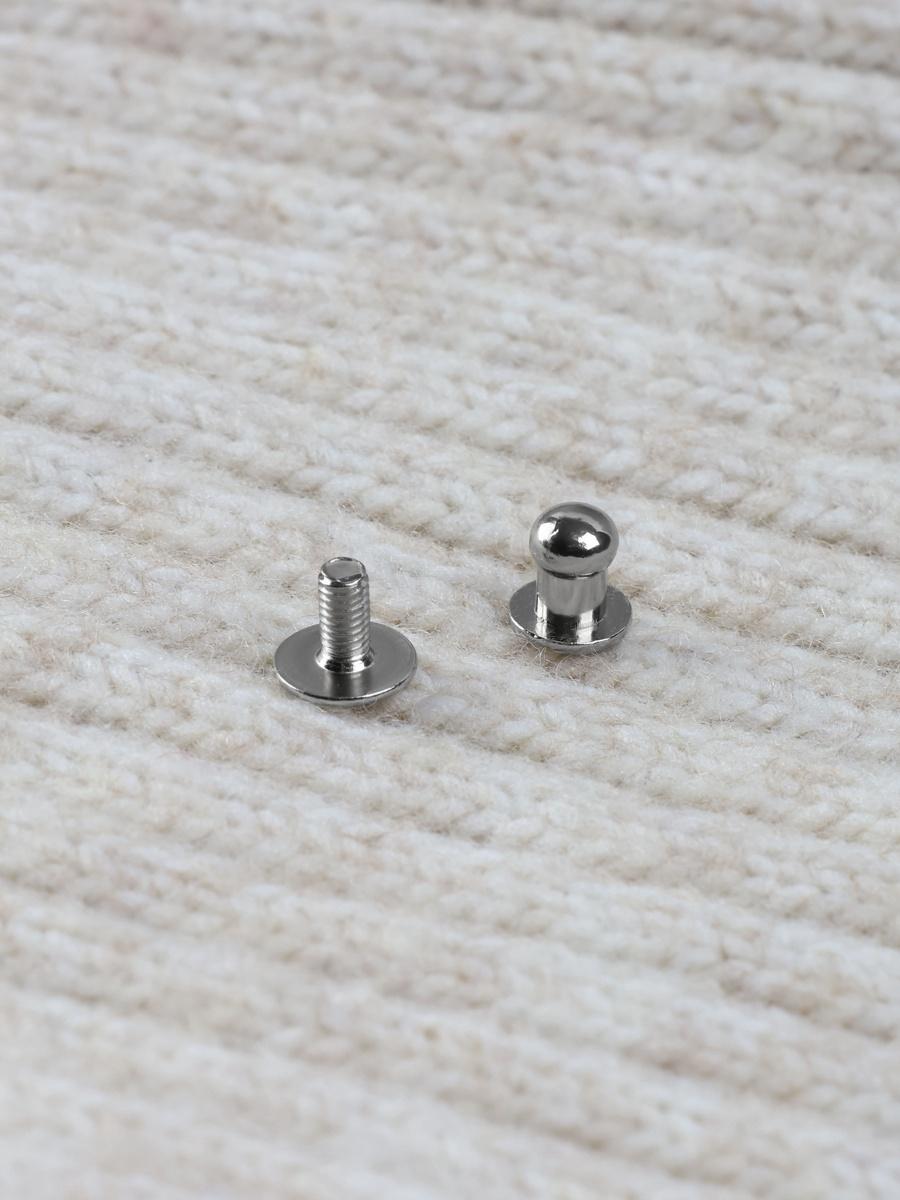 Бирка с кнопкой Hand made, 8×1.5 см, 10 шт., коричневые