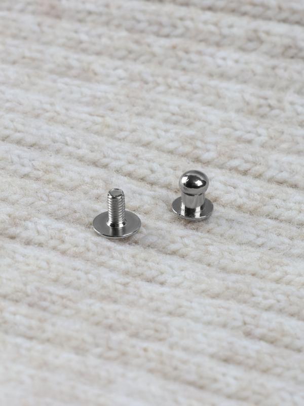 Бирка с кнопкой, «Цветочек», 8×1.5 см, 10 шт., коричневая