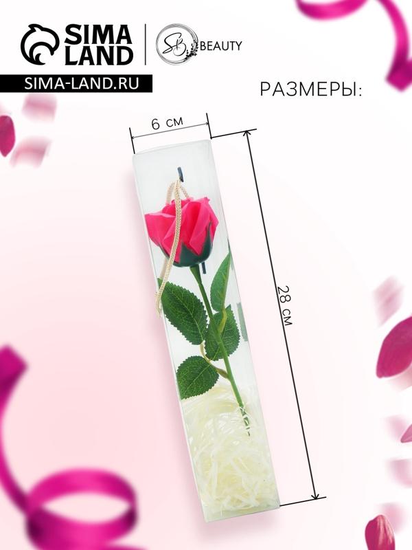 Мыльная роза фуксия в коробке