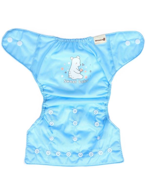 Многоразовый подгузник Крошка Я «Sweet baby», 3-8 кг, бирюзовый