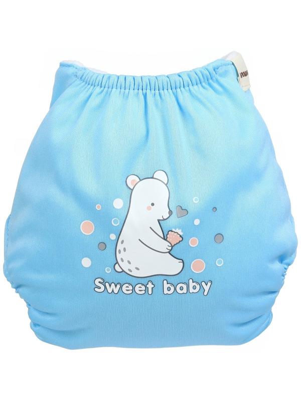 Многоразовый подгузник Крошка Я «Sweet baby», 3-8 кг, бирюзовый