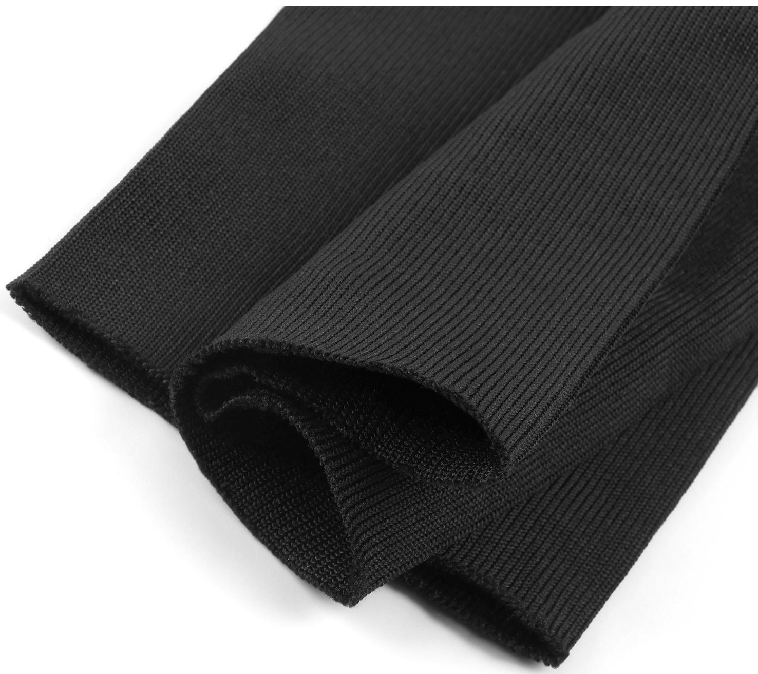 Манжета на рукав, 8×9 см, пара, 400 г/м², чёрная