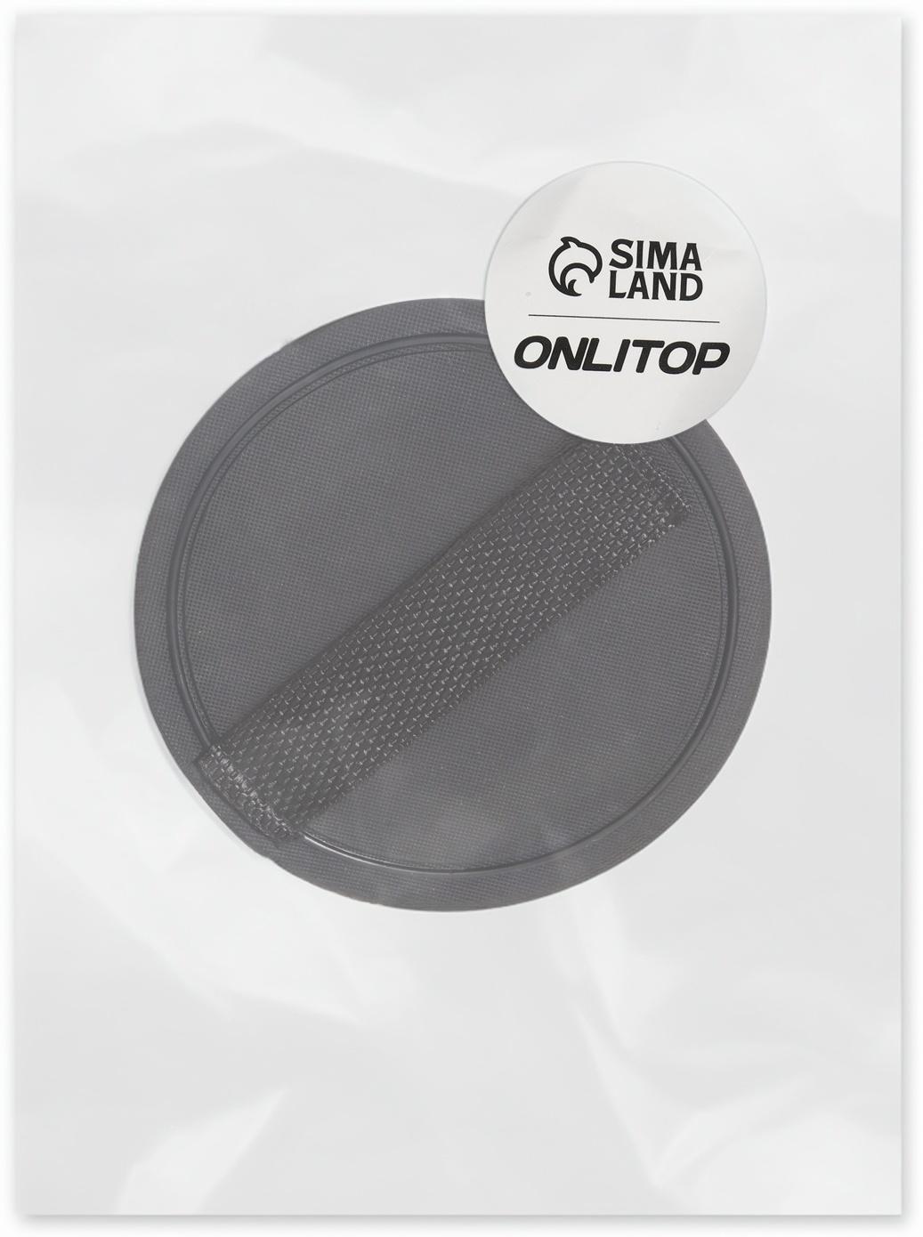 Варежка для пилинга, с держателем, d = 12 см, цвет чёрный