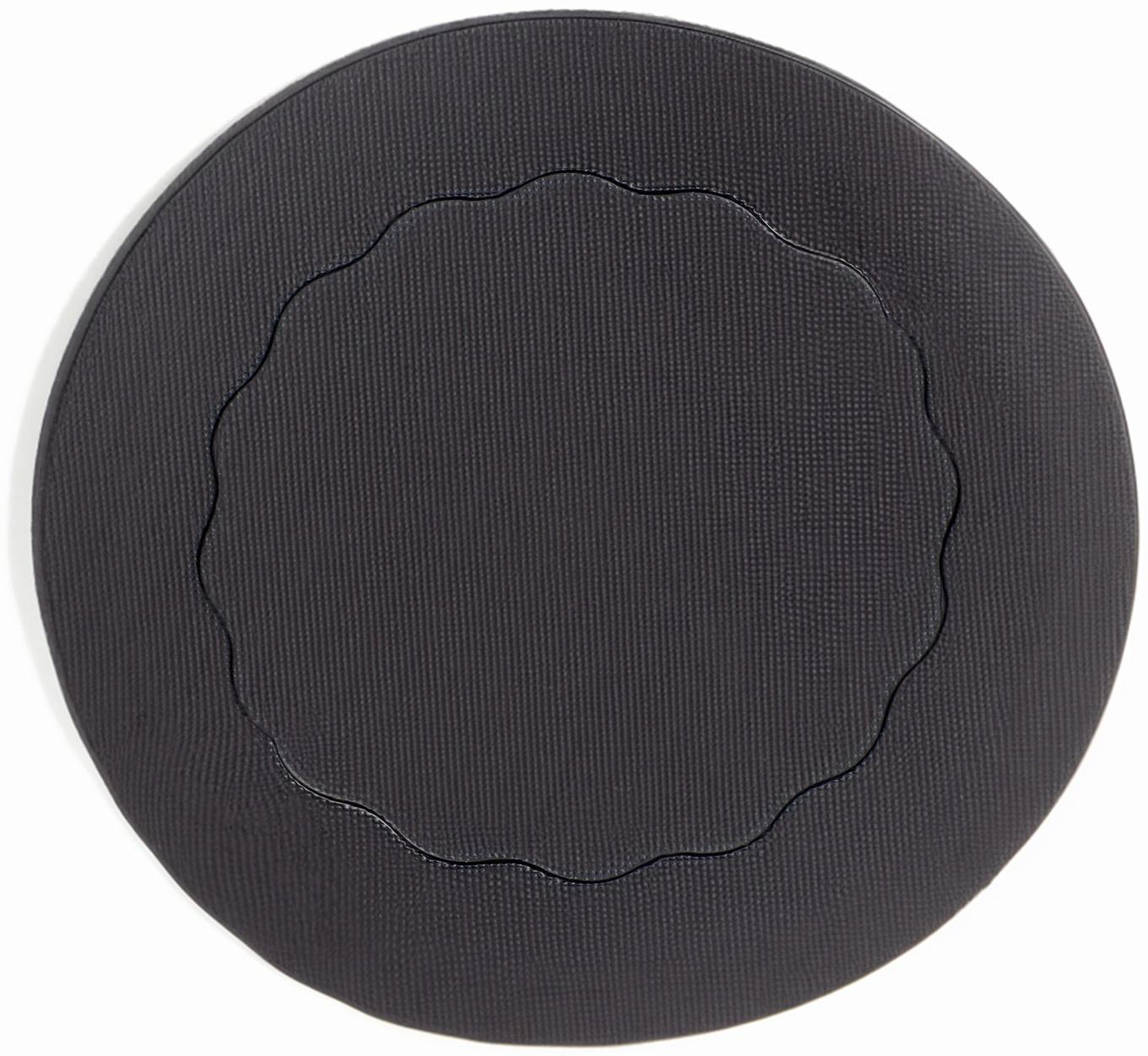 Варежка для пилинга, с держателем, d = 12 см, цвет чёрный