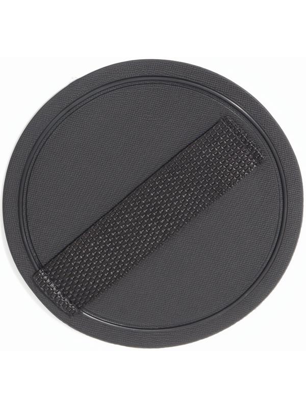 Варежка для пилинга, с держателем, d = 12 см, цвет чёрный