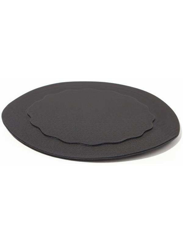 Варежка для пилинга, с держателем, d = 12 см, цвет чёрный