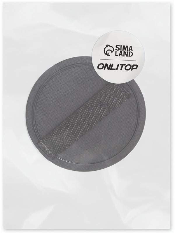 Варежка для пилинга, с держателем, d = 12 см, цвет чёрный