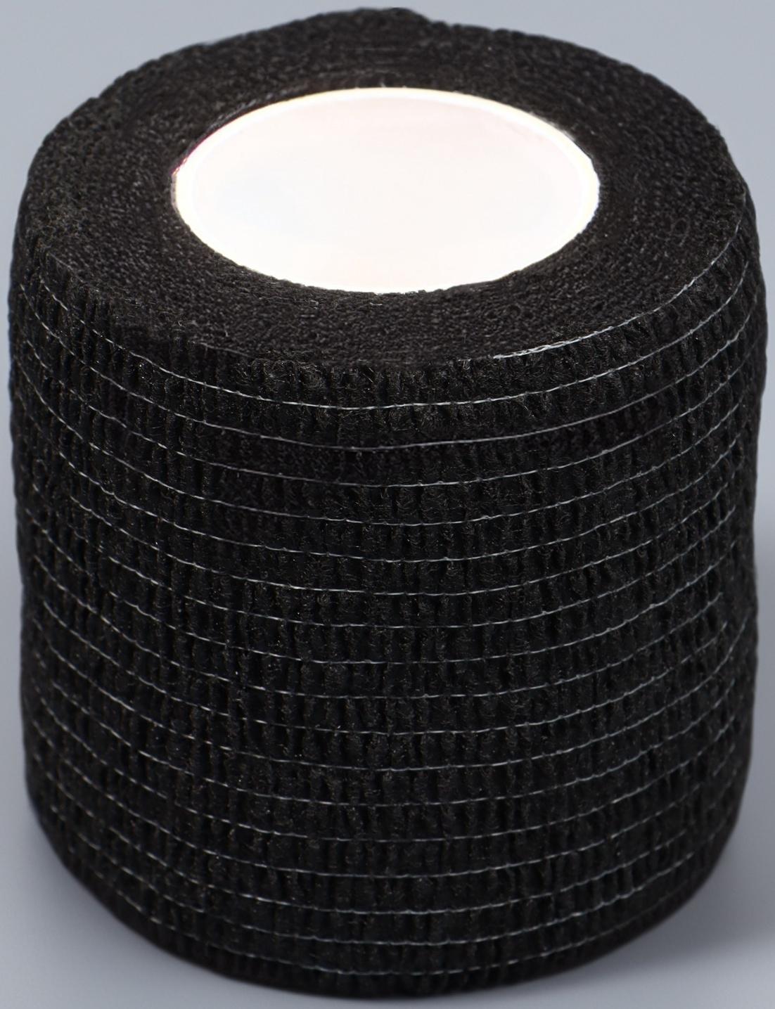 Лента бандажная, 5 см × 5 м, чёрная