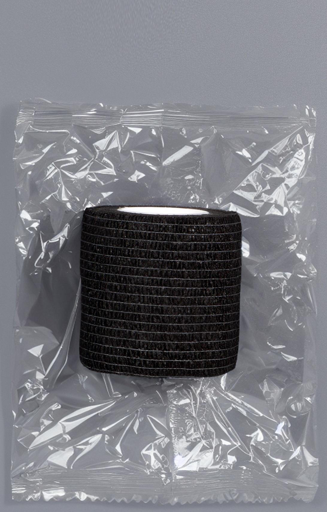 Лента бандажная, 5 см × 5 м, чёрная