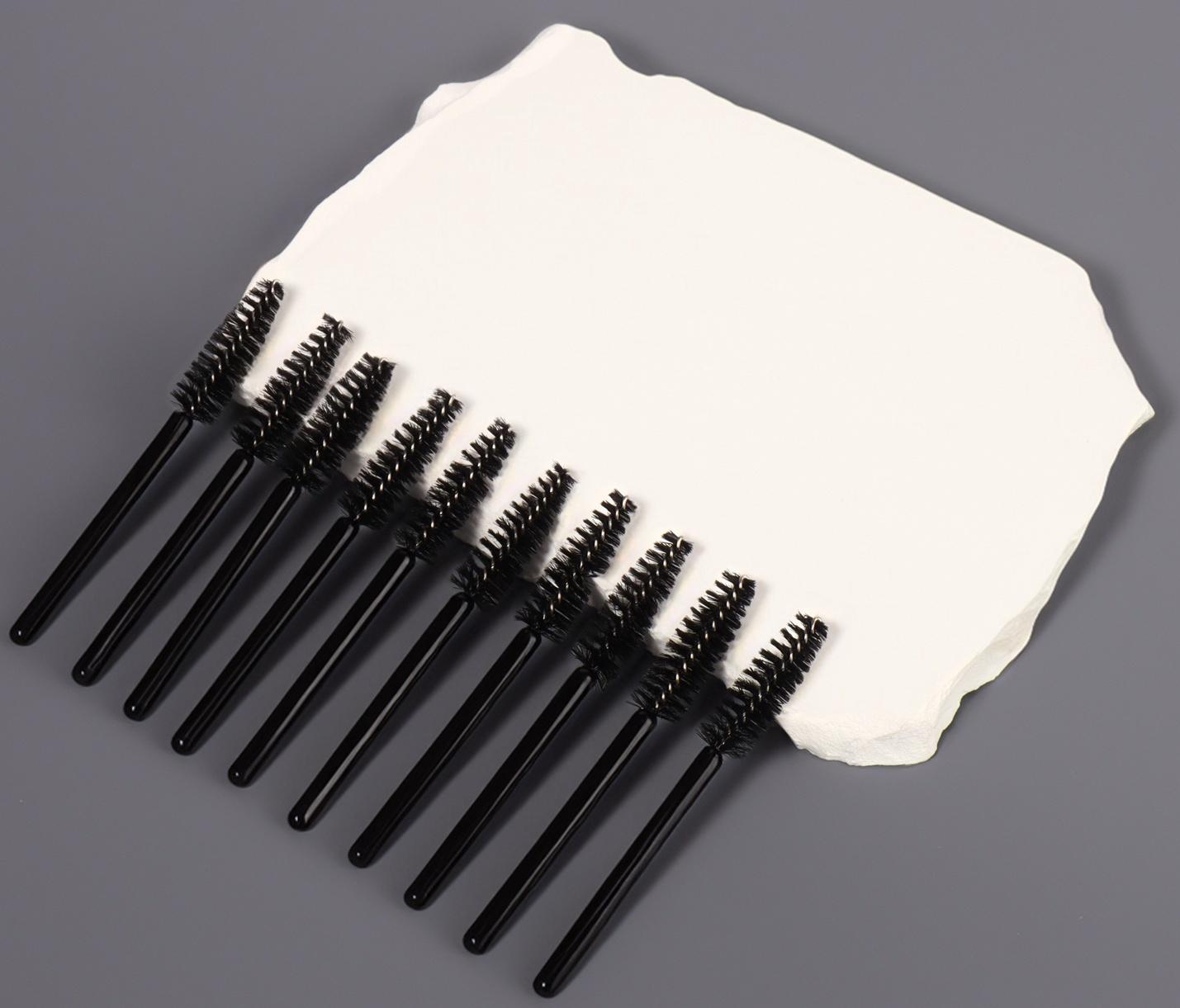 Щёточки для бровей и ресниц «МИНИ», набор - 10 шт, 7 см, чёрные