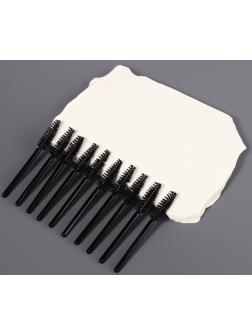 Щёточки для бровей и ресниц «МИНИ», набор - 10 шт, 7 см, чёрные