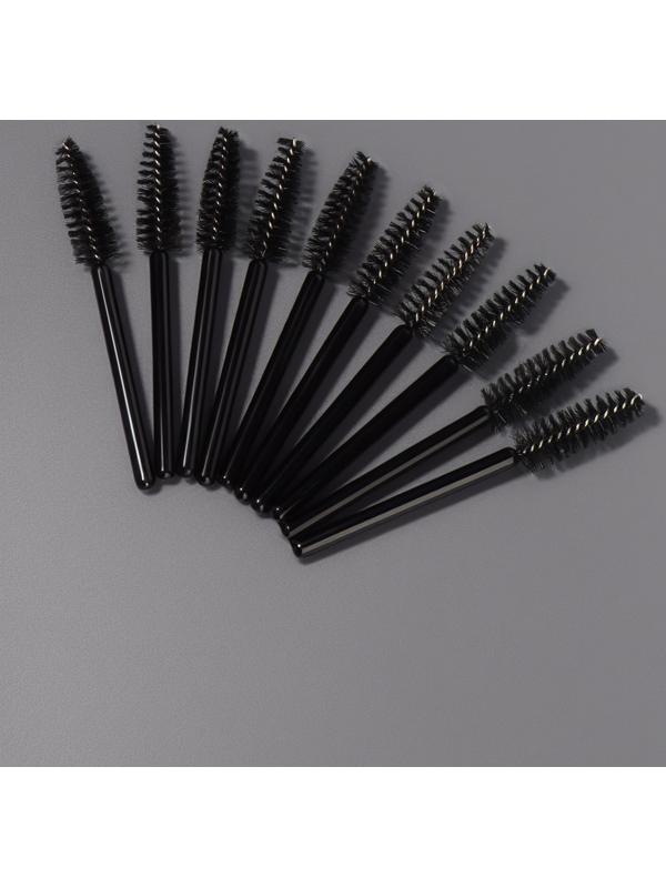 Щёточки для бровей и ресниц «МИНИ», набор - 10 шт, 7 см, чёрные