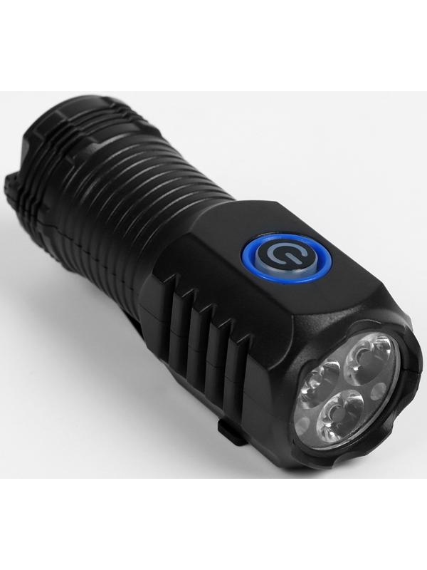 Фонарь светодиодный аккумуляторный ручной, 1.5 Вт, 400 мАч, 3030 LED, 150 лм, 4 режима