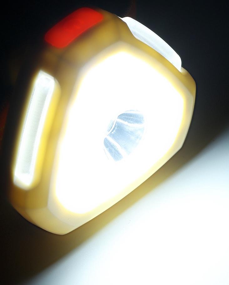 Фонарь налобный аккумуляторный светодиодный, 3 Вт, 500 мАч, 3030 LED, 350 лм, 6 режимов