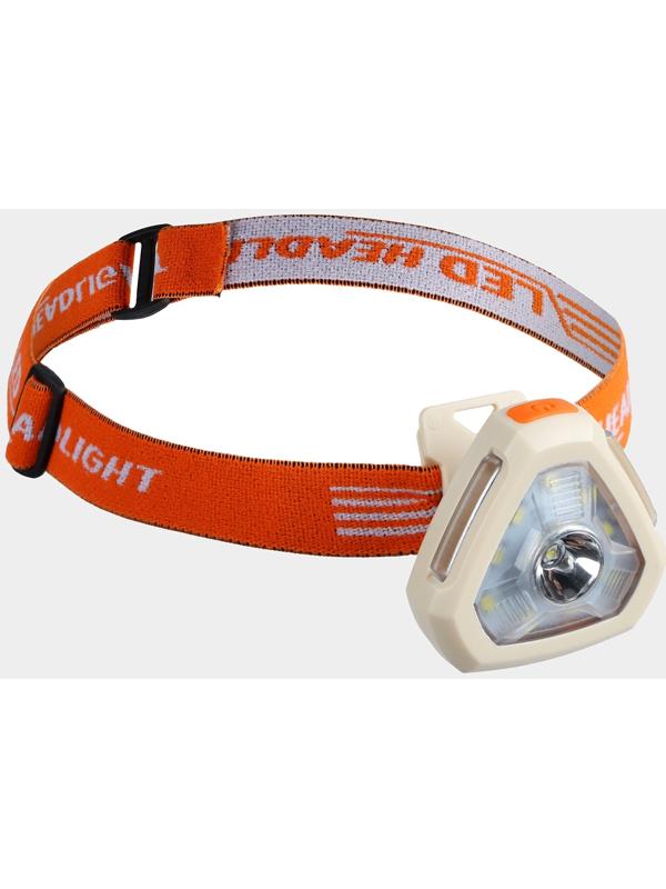 Фонарь налобный аккумуляторный светодиодный, 3 Вт, 500 мАч, 3030 LED, 350 лм, 6 режимов