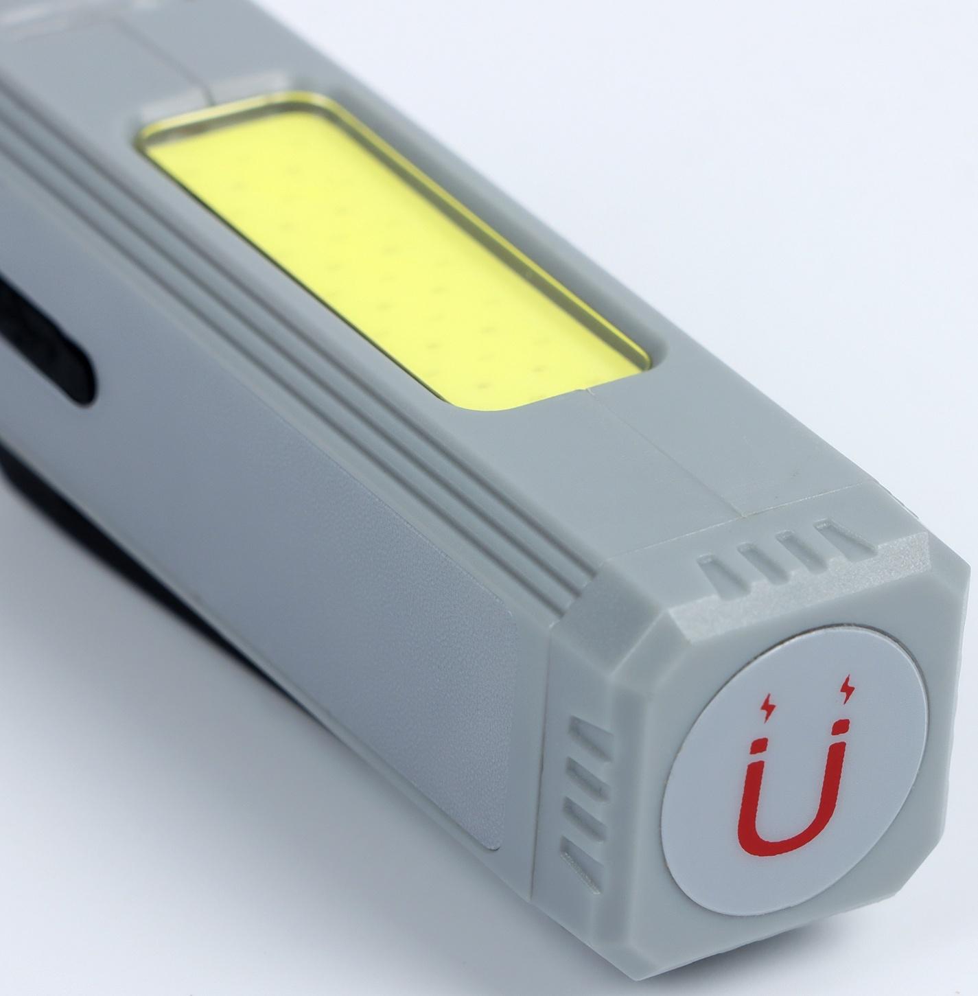 Фонарь налобный аккумуляторный светодиодный, 5 Вт, 800 мАч, 500 лм, 3 режима