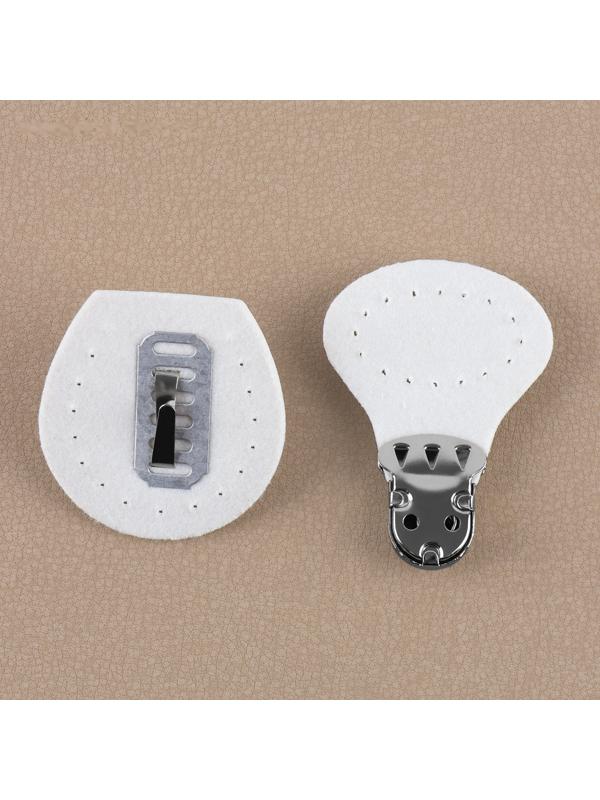 Набор для создания сумки, 4 предмета, кольцо-карабин - 2 шт, ручка, застёжка, цвет белый/серебряный