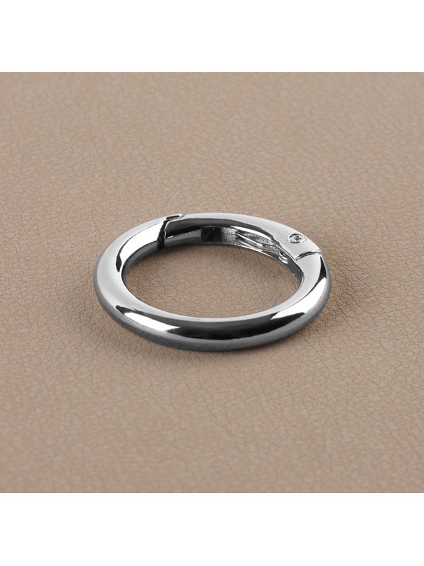 Набор для создания сумки, 4 предмета, кольцо-карабин - 2 шт, цепочка, кнопка магнитная, цвет серебряный