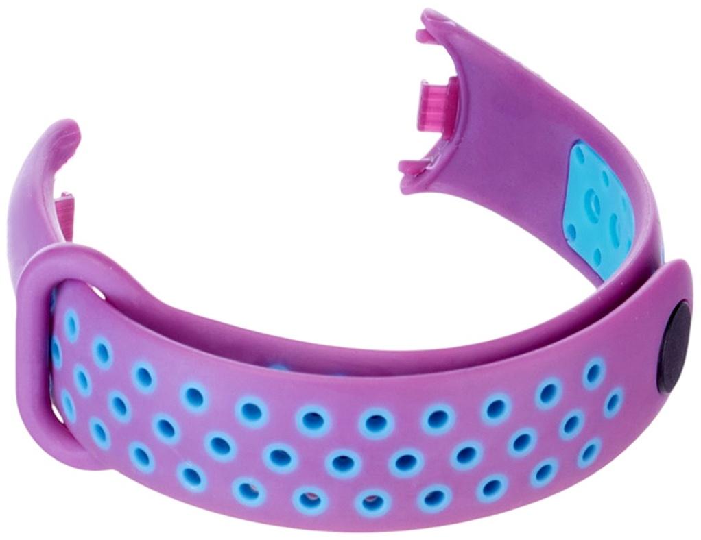 Ремешок Luazon для фитнес-браслета Mi Band 8/9, с перфорацией, фиолетово-голубой