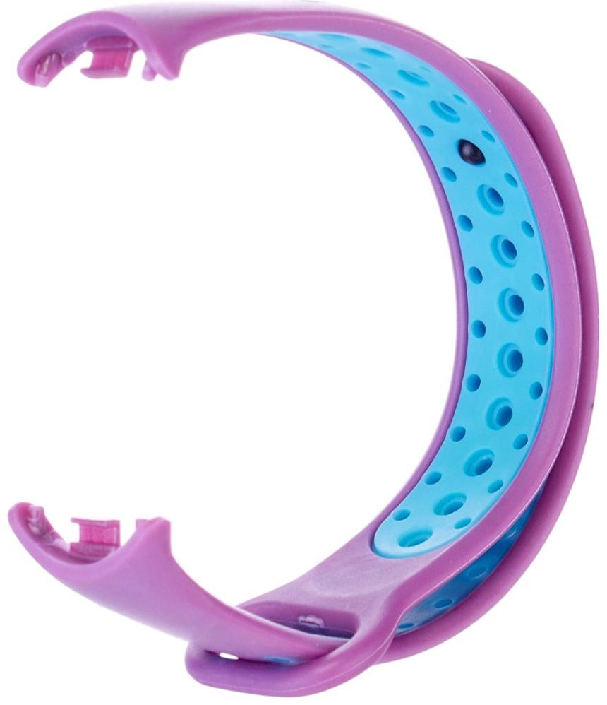 Ремешок Luazon для фитнес-браслета Mi Band 8/9, с перфорацией, фиолетово-голубой