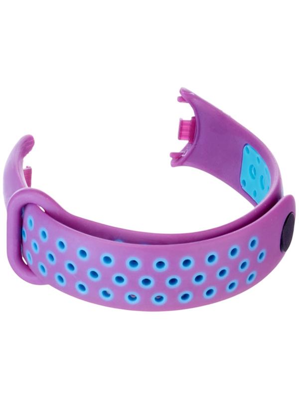 Ремешок Luazon для фитнес-браслета Mi Band 8/9, с перфорацией, фиолетово-голубой