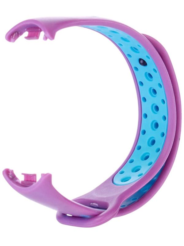 Ремешок Luazon для фитнес-браслета Mi Band 8/9, с перфорацией, фиолетово-голубой