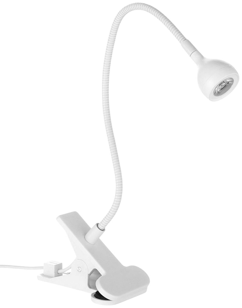 Лампа для маникюра, LED, на прищепке, 1 диод, 3 Вт, USB, белая