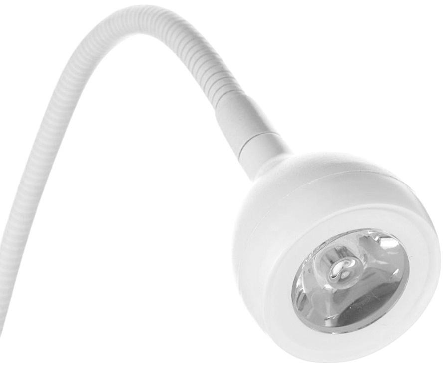 Лампа для маникюра, LED, на прищепке, 1 диод, 3 Вт, USB, белая