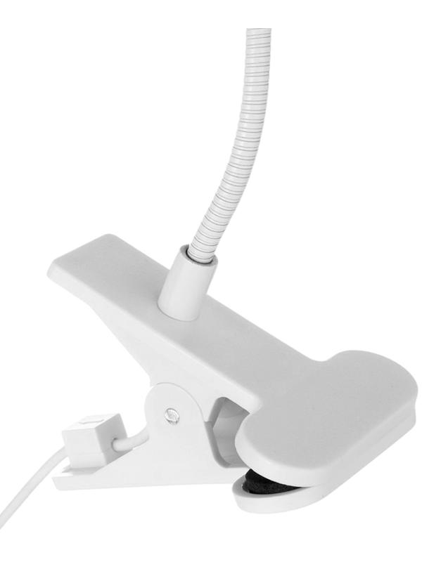 Лампа для маникюра, LED, на прищепке, 1 диод, 3 Вт, USB, белая