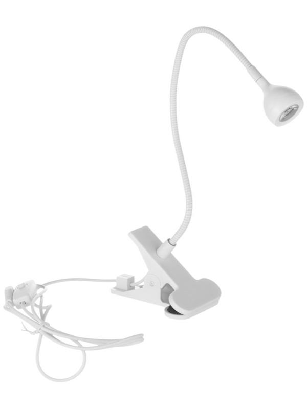 Лампа для маникюра, LED, на прищепке, 1 диод, 3 Вт, USB, белая