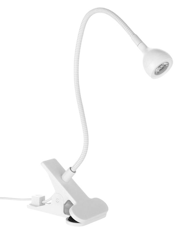 Лампа для маникюра, LED, на прищепке, 1 диод, 3 Вт, USB, белая