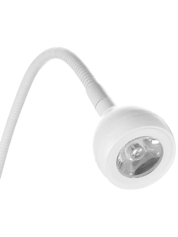 Лампа для маникюра, LED, на прищепке, 1 диод, 3 Вт, USB, белая