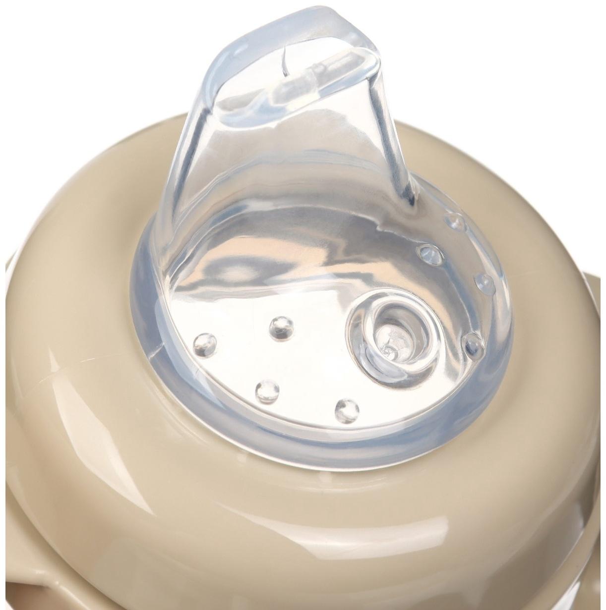 Поильник - непроливайка с силиконовым носиком, 270 мл., бежевый