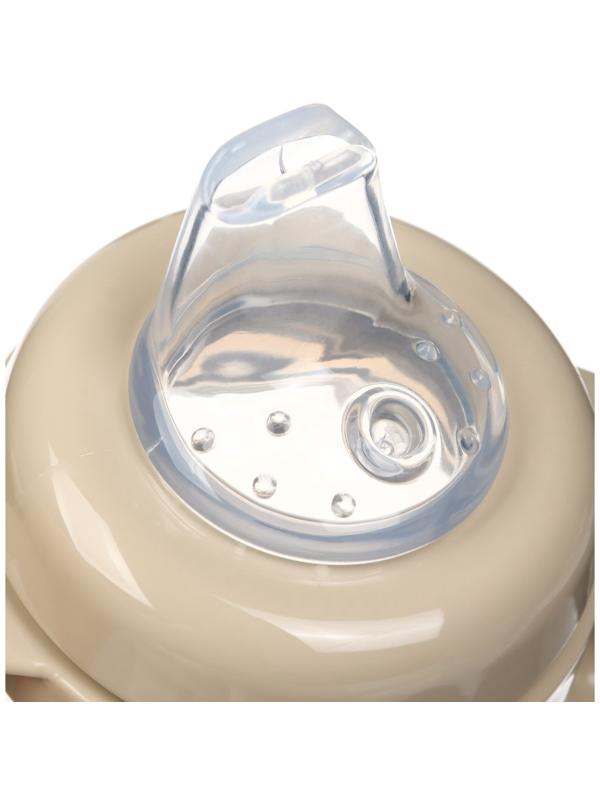 Поильник - непроливайка с силиконовым носиком, 270 мл., бежевый