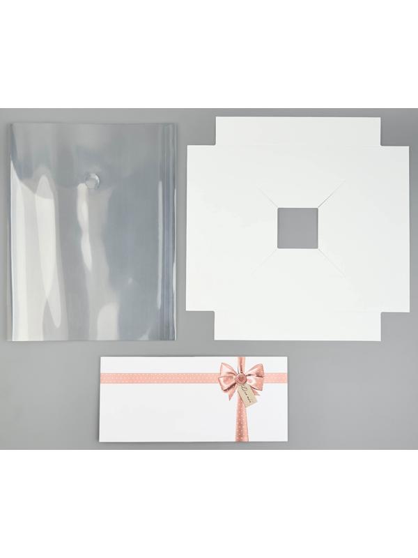 Коробка для цветов с вазой и PVC окнами складная «Для тебя», 23 х 30 х 23 см