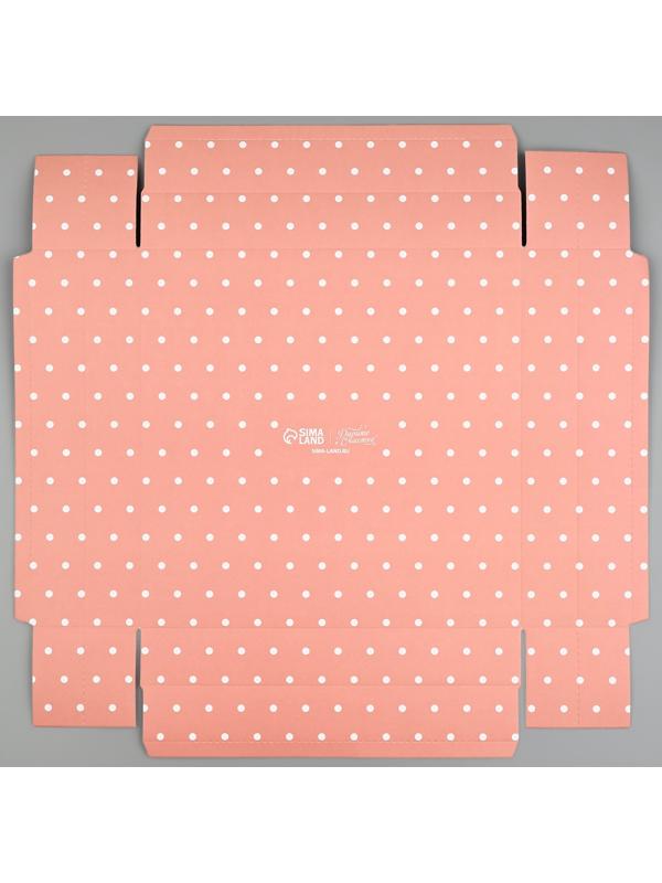 Коробка для цветов с вазой и PVC окнами складная «Для тебя», 23 х 30 х 23 см