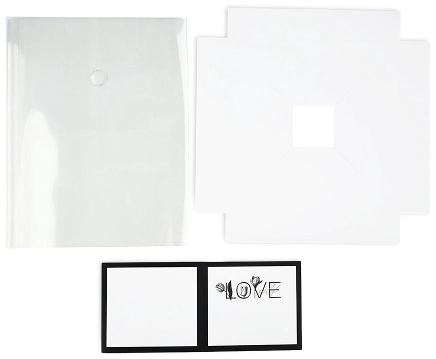 Коробка для цветов с вазой и PVC окнами складная «Чёрно-белая эстетика», 23 х 30 х 23 см