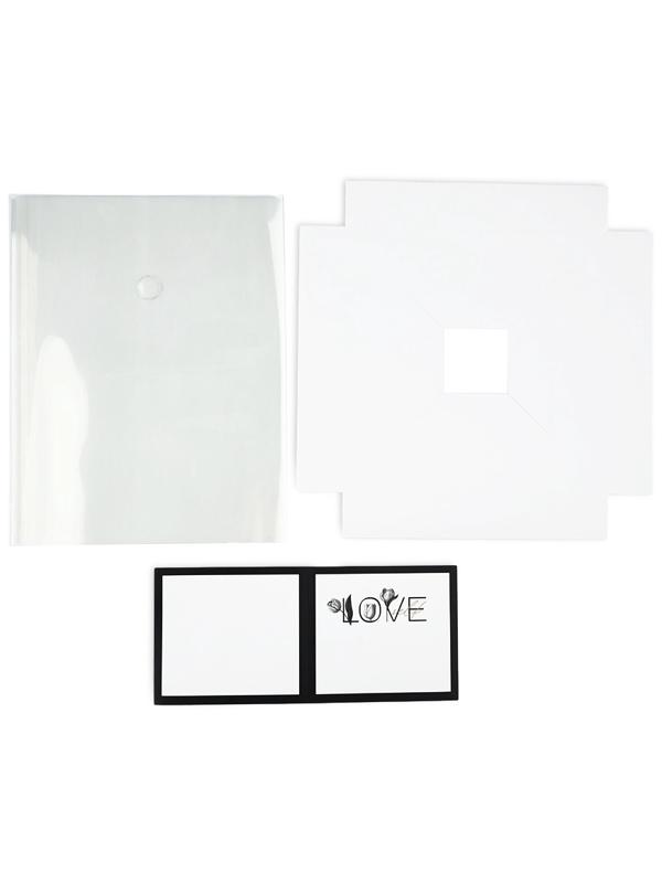 Коробка для цветов с вазой и PVC окнами складная «Чёрно-белая эстетика», 23 х 30 х 23 см