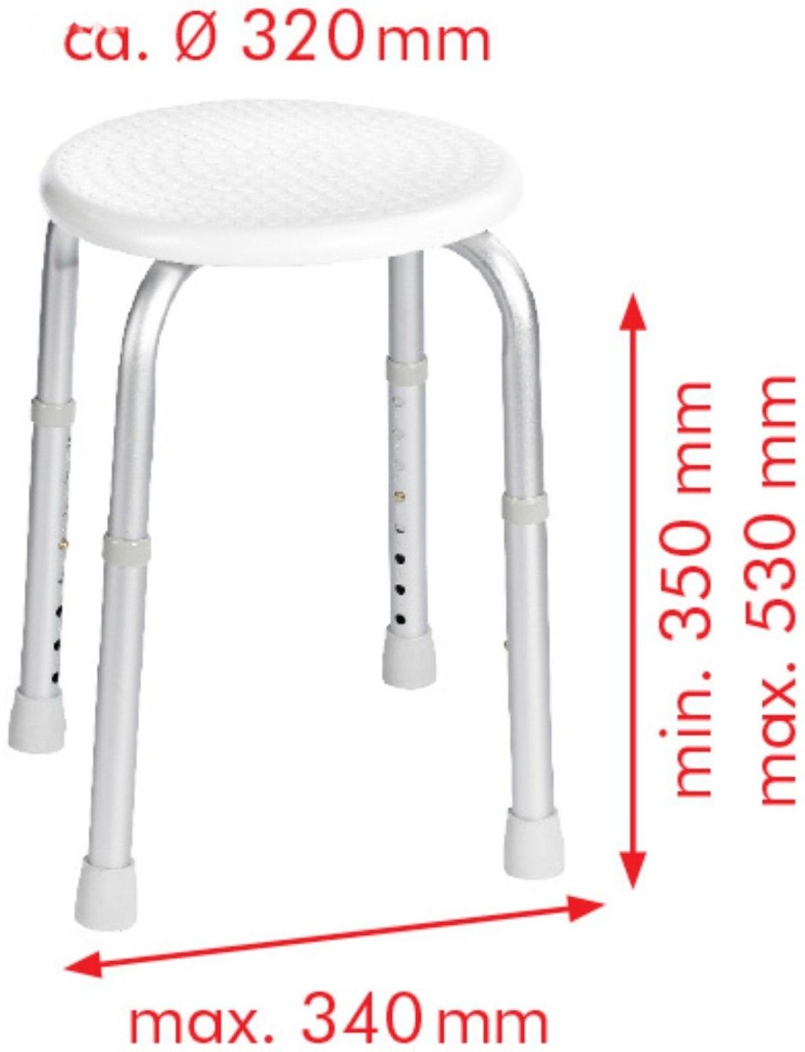 Табурет с регулируемой высотой, цвет белый