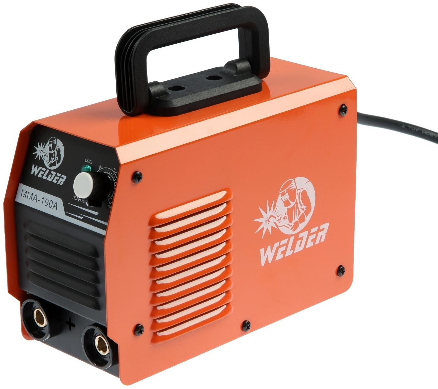 Сварочный аппарат Welder MMA-190A, 4.8 кВт, 20-190 А, ПВ 70%, d=1.6-3.2 мм