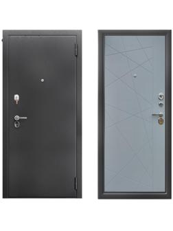 Входная дверь «Берлога Тринити», 870 × 2060 мм, левая, антик серебро / хьюстон силк маус